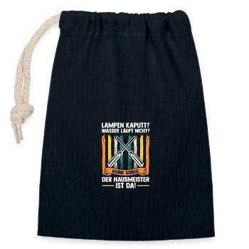Facility Manager Hauswart Hausmeister - Verschließbarer Geschenkbeutel aus Baumwolle (14x20cm) - Navy - Vorne