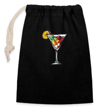 Lemonade Drink - Closable cotton gift bag (14x20cm) - black - Front