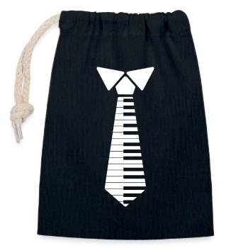 Niedliches Klavier für Männer Frauen Klavierkrawatte Keyboarder - Verschließbarer Geschenkbeutel aus Baumwolle (14x20cm) - Navy - Vorne