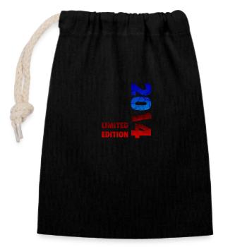10. Chemise cadeau d’anniversaire 2014 édition limitée - Sac cadeau en coton avec cordon (14 x 20 cm) - noir - Devant