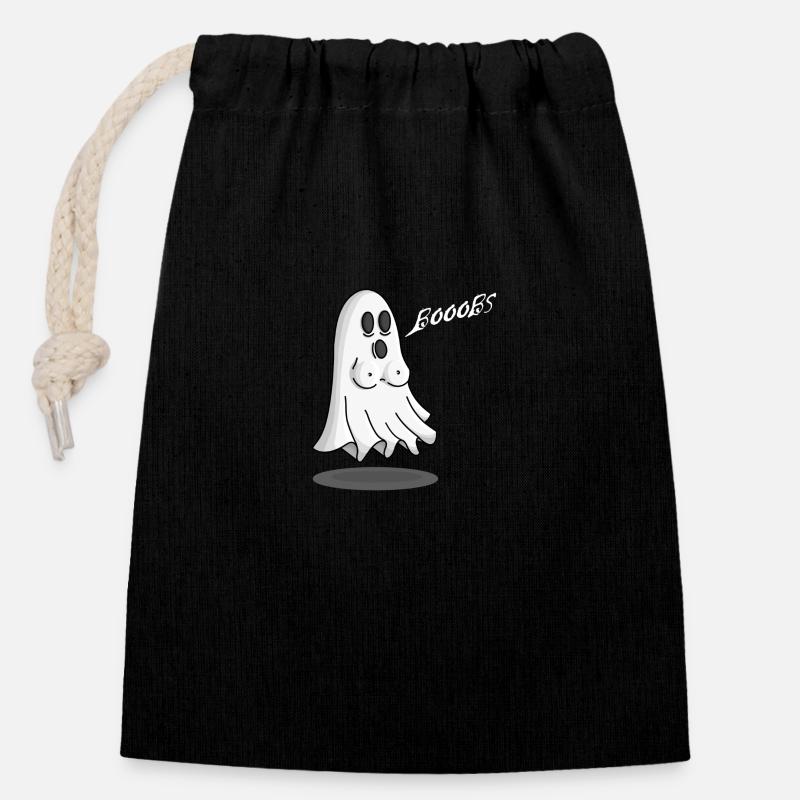 duch - Sac cadeau en coton avec cordon (14 x 20 cm) - noir