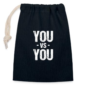 You vs You - Verschließbarer Geschenkbeutel aus Baumwolle (14x20cm) - Navy - Vorne