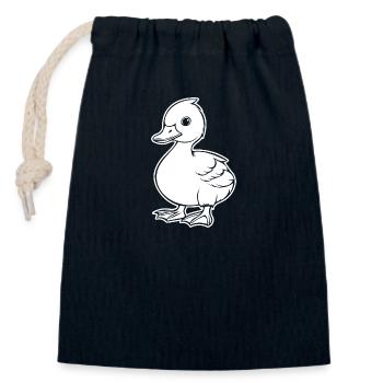 Ente Vögel Enten - Verschließbarer Geschenkbeutel aus Baumwolle (14x20cm) - Navy - Vorne