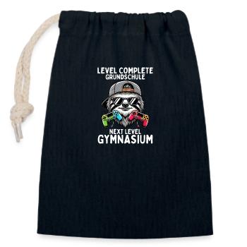 Level Complete Next Level Gymnasium Faultier - Verschließbarer Geschenkbeutel aus Baumwolle (14x20cm) - Navy - Vorne