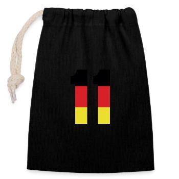 11 Number Germany Jersey - Closable cotton gift bag (14x20cm) - black - Front