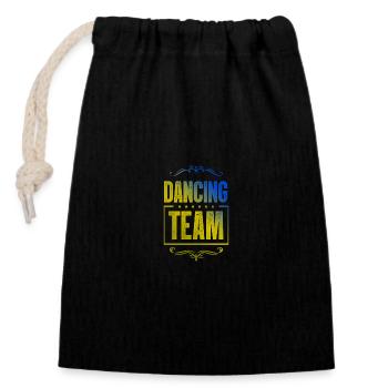 Dancing Crew - Closable cotton gift bag (14x20cm) - black - Front