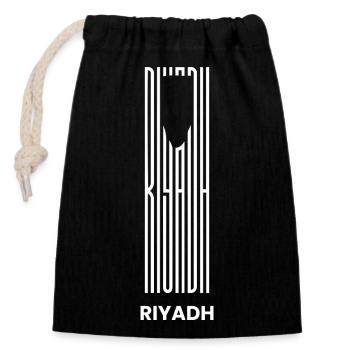 Riyadh Saudi Arabia Saudis Kingdom Centre Tourists - Closable cotton gift bag (14x20cm) - black - Front