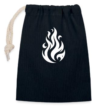 Tribal Tattoo Flammen Feuer Illustration Design - Verschließbarer Geschenkbeutel aus Baumwolle (14x20cm) - Navy - Vorne