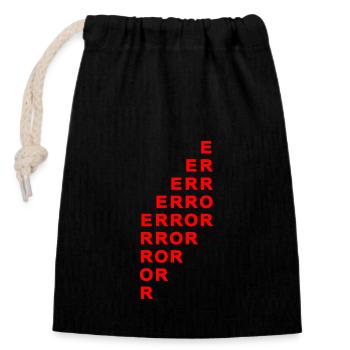 Error Saying Proverbs - Closable cotton gift bag (14x20cm) - black - Front