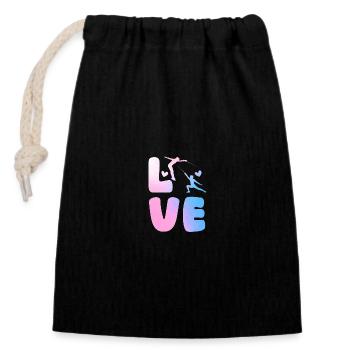 Fencing Fencing - Closable cotton gift bag (14x20cm) - black - Front