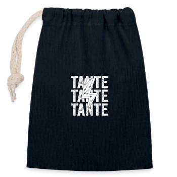 Fencer Aunt Fencing - Closable cotton gift bag (14x20cm) - navy - Front