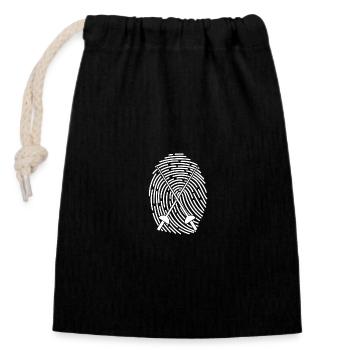Fencing Fencing - Closable cotton gift bag (14x20cm) - black - Front