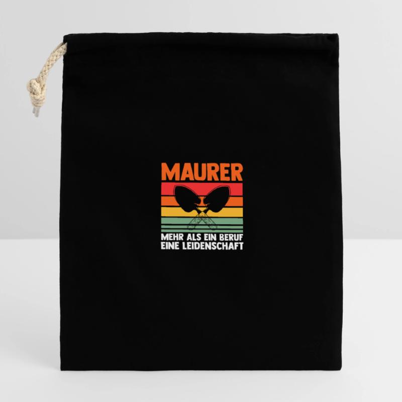 Master Bricklayer Journeyman Bricklayer Closable cotton gift bag (14x20cm)
