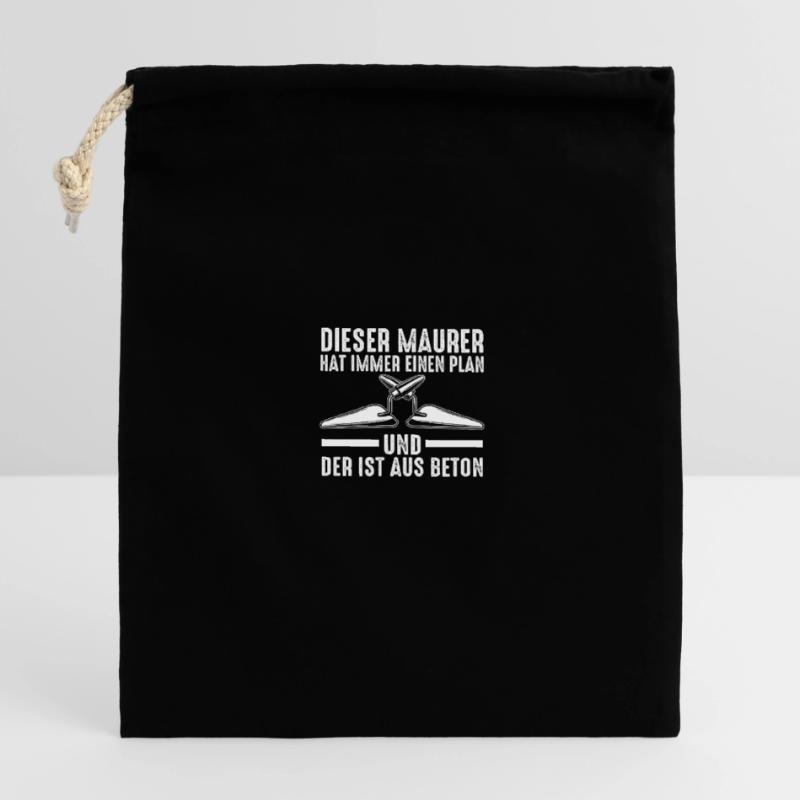 Master Bricklayer Journeyman Bricklayer Closable cotton gift bag (14x20cm)