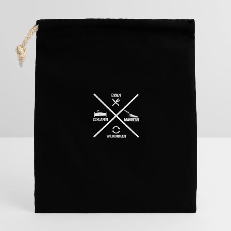 Master Bricklayer Journeyman Bricklayer Closable cotton gift bag (14x20cm)