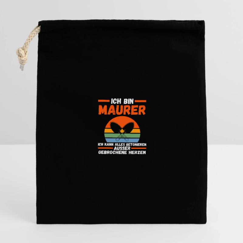 Master Bricklayer Journeyman Bricklayer Closable cotton gift bag (14x20cm)