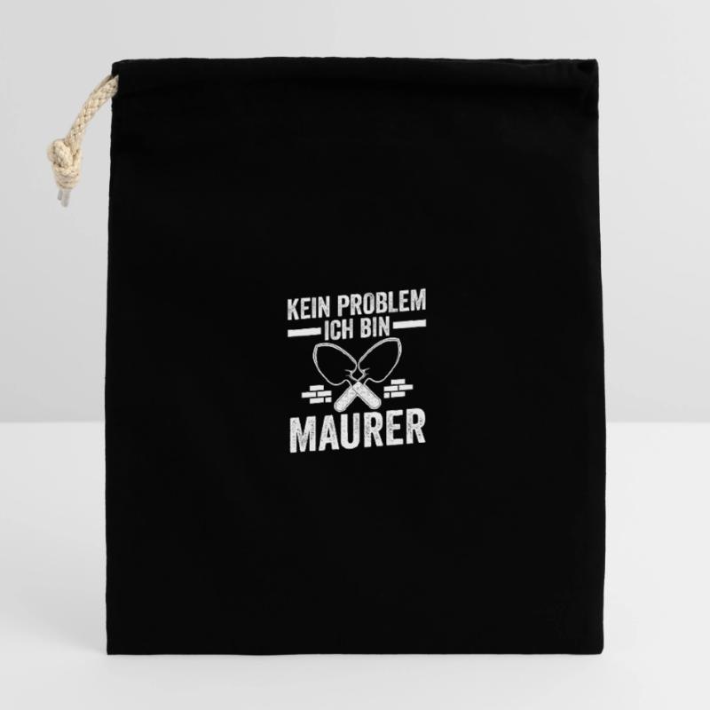 Master Bricklayer Journeyman Bricklayer Closable cotton gift bag (14x20cm)