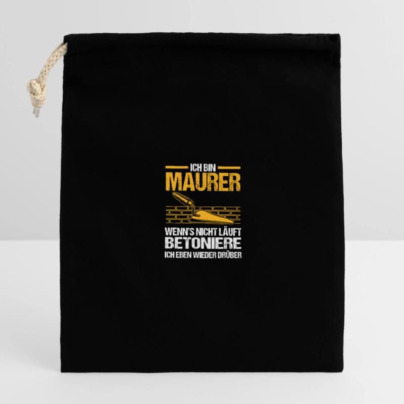 Master Bricklayer Journeyman Bricklayer Closable cotton gift bag (14x20cm)