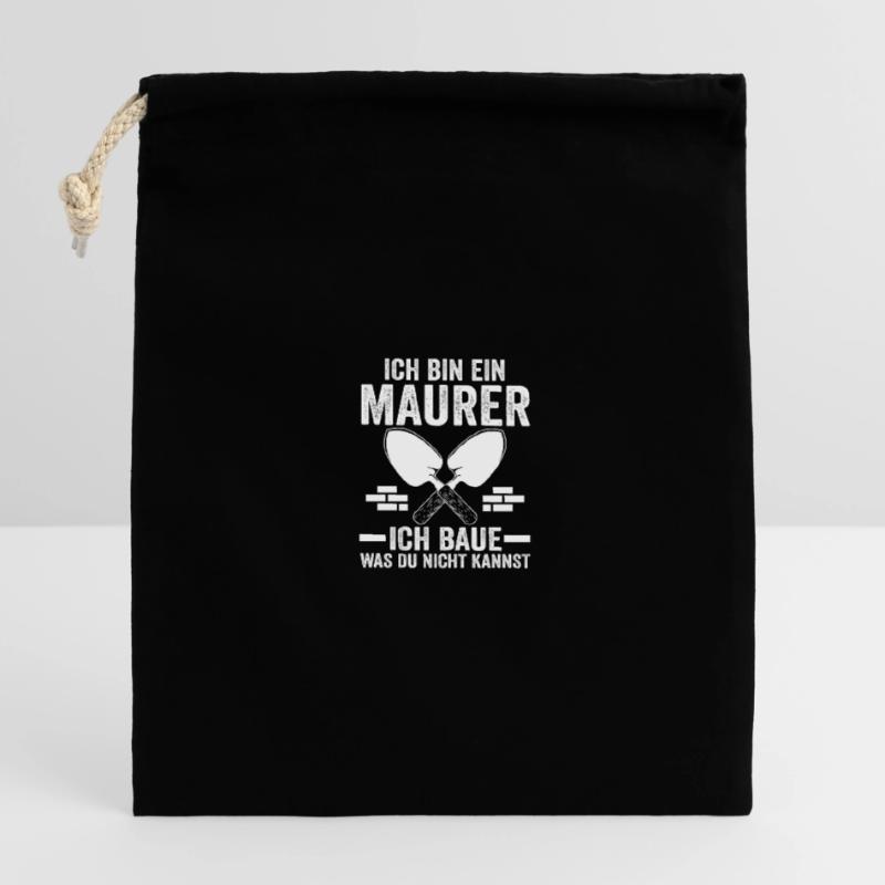 Master Bricklayer Journeyman Bricklayer Closable cotton gift bag (14x20cm)