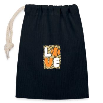 Baseballspieler Baseball - Verschließbarer Geschenkbeutel aus Baumwolle (14x20cm) - Navy - Vorne