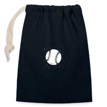 Baseballspieler Baseball - Verschließbarer Geschenkbeutel aus Baumwolle (14x20cm) - Navy - Vorne