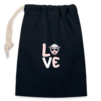 Shepherd Sheep - Closable cotton gift bag (14x20cm) - navy - Front