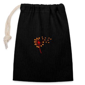 Poulets Coq Dinde - Sac cadeau en coton avec cordon (14 x 20 cm) - noir - Devant