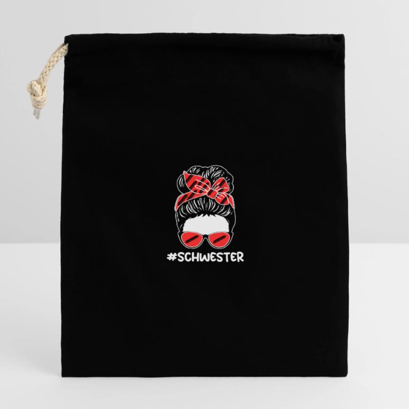 Harmonica Sister Harmonica Closable cotton gift bag (14x20cm)
