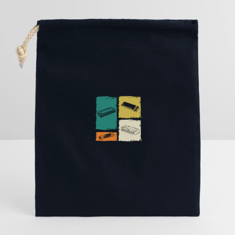 Harmonica Harmonica Sac cadeau en coton avec cordon (14 x 20 cm)