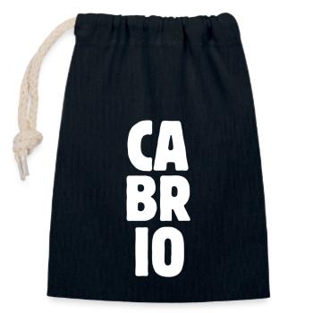 Cabrio Schriftzug Fette Buchstaben Cabriolet - Verschließbarer Geschenkbeutel aus Baumwolle (14x20cm) - Navy - Vorne
