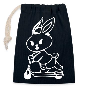 E-Scooter Roller - Verschließbarer Geschenkbeutel aus Baumwolle (14x20cm) - Navy - Vorne