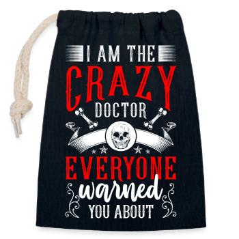 Médecin Hôpital Etudiants Médecins - Sac cadeau en coton avec cordon (14 x 20 cm) - bleu marine - Devant