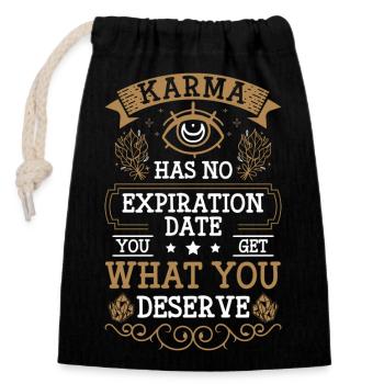 Spiritually Good Deed Sarcasm Spiritually - Closable cotton gift bag (14x20cm) - black - Front