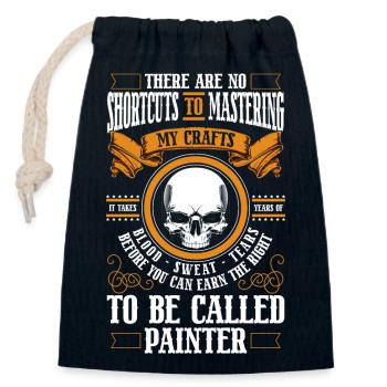 Painting Painting Colorful Painter - Closable cotton gift bag (14x20cm) - navy - Front