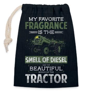 Farmer Farm Nature Tracteurs - Sac cadeau en coton avec cordon (14 x 20 cm) - bleu marine - Devant