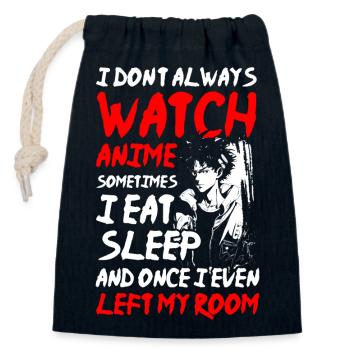 Cosplay Senpai Comic Nerd - Closable cotton gift bag (14x20cm) - navy - Front