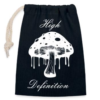 High Definition Mushroom - Verschließbarer Geschenkbeutel aus Baumwolle (14x20cm) - Navy - Vorne