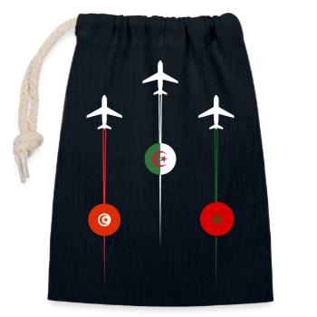 Maghreb United Airlines - Closable cotton gift bag (14x20cm) - navy - Front