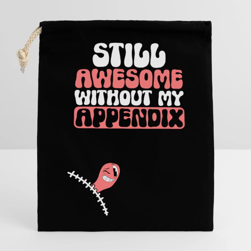 Appendicectomie Appendicite Sac cadeau en coton avec cordon (14 x 20 cm)