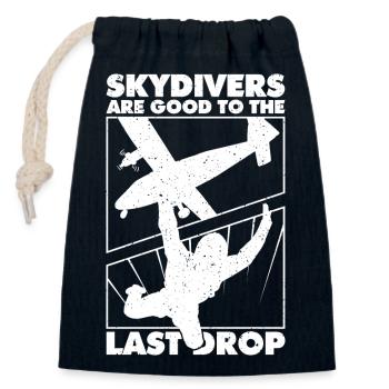 Citation drôle de parachutiste : cadeau parfait ! - Sac cadeau en coton avec cordon (14 x 20 cm) - bleu marine - Devant