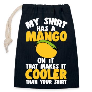 Mango Fruit Mango - Closable cotton gift bag (14x20cm) - navy - Front
