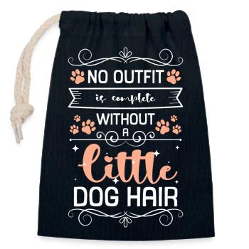 Amoureux des chiens Dog Love École de chiens - Sac cadeau en coton avec cordon (14 x 20 cm) - bleu marine - Devant