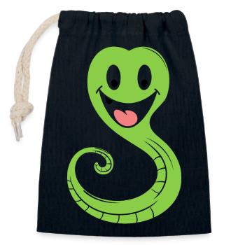 Little Snake Humor - Closable cotton gift bag (14x20cm) - navy - Front
