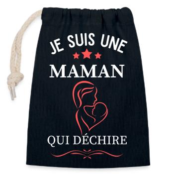Muttertag T-Shirt - Tearing Mom - Verschließbarer Geschenkbeutel aus Baumwolle (14x20cm) - Navy - Vorne