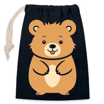Niedliches kleines Tier Quokka - Verschließbarer Geschenkbeutel aus Baumwolle (14x20cm) - Navy - Vorne