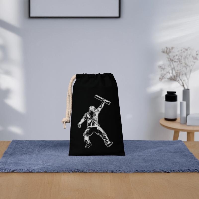 Graphisme d’architecte Sac cadeau en coton avec cordon (14 x 20 cm)