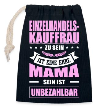Einzelhandelskauffrau Zu Sein Eine Ehre Elternzeit - Verschließbarer Geschenkbeutel aus Baumwolle (14x20cm) - Navy - Vorne