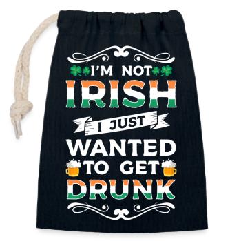 Irish Pub Dublin Reisen Keltisch - Verschließbarer Geschenkbeutel aus Baumwolle (14x20cm) - Navy - Vorne