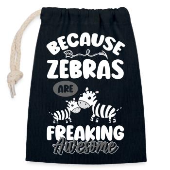 Zebra Horses Militants des droits des animaux - Sac cadeau en coton avec cordon (14 x 20 cm) - bleu marine - Devant