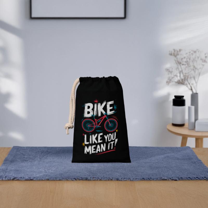 Conception dynamique de devis de vélo Sac cadeau en coton avec cordon (14 x 20 cm)